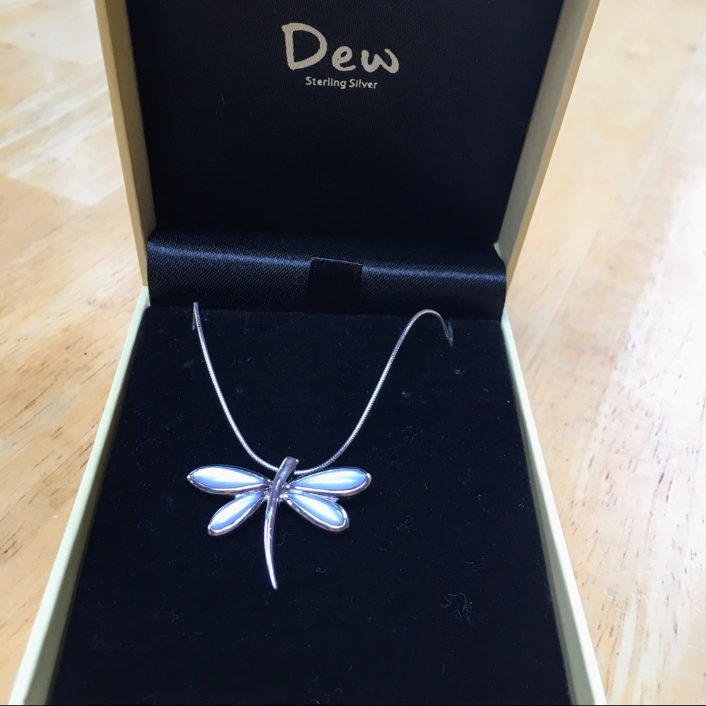 NWOT 925 Sterling Dragonfly Necklace